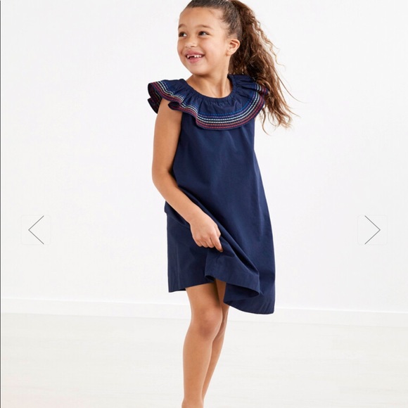 NWT Hanna Andersson Rainbow ruffled collared dress and bloomers - Picture 6 of 7